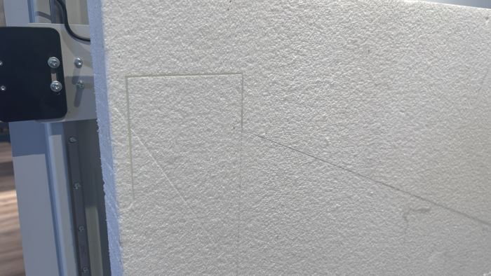 Test cut being performed – wire temperature setting process