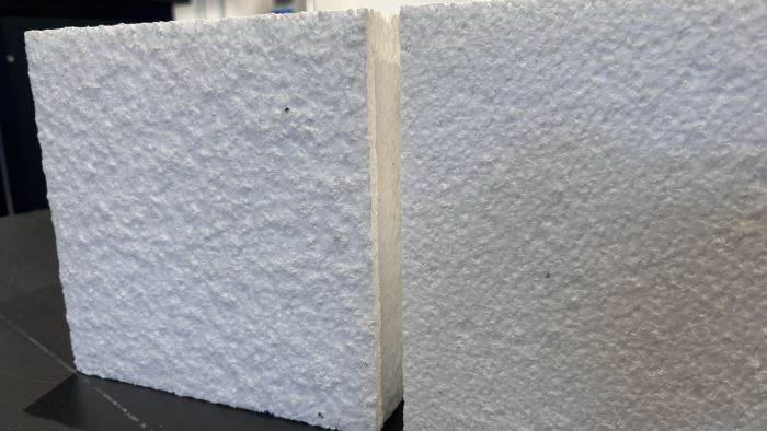 Comparison good and poor cut surface in hot wire cutting