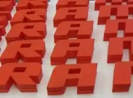 Customer project letters and logos produced with the CUT1600S Series