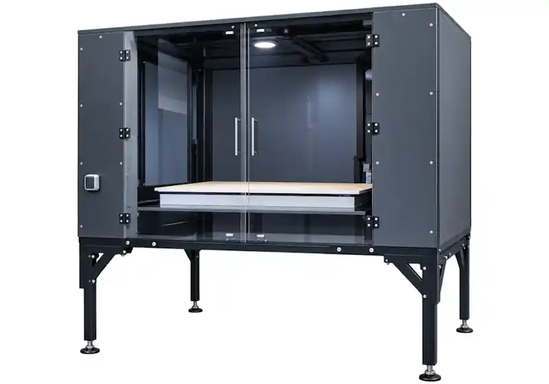 CUT1610S with optional enclosure and extraction connection