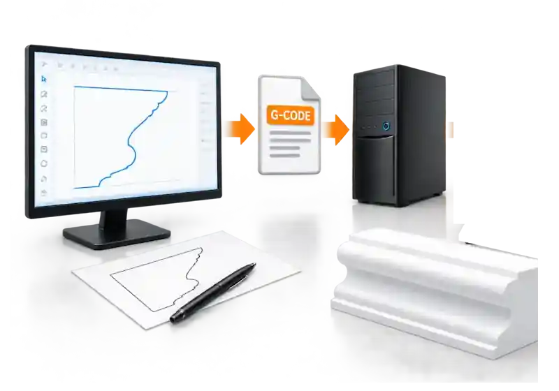 Software workflow of the CUT1600S Series