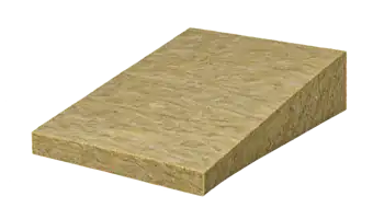 Tapered insulation boards from rock wool, PIR, PU and PUR