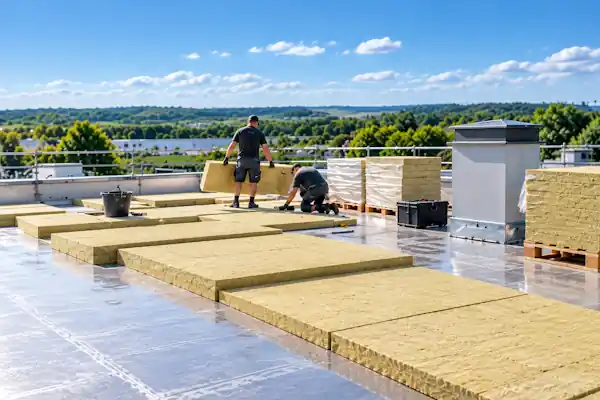 Roof elements from rock wool, PIR, PU and PUR