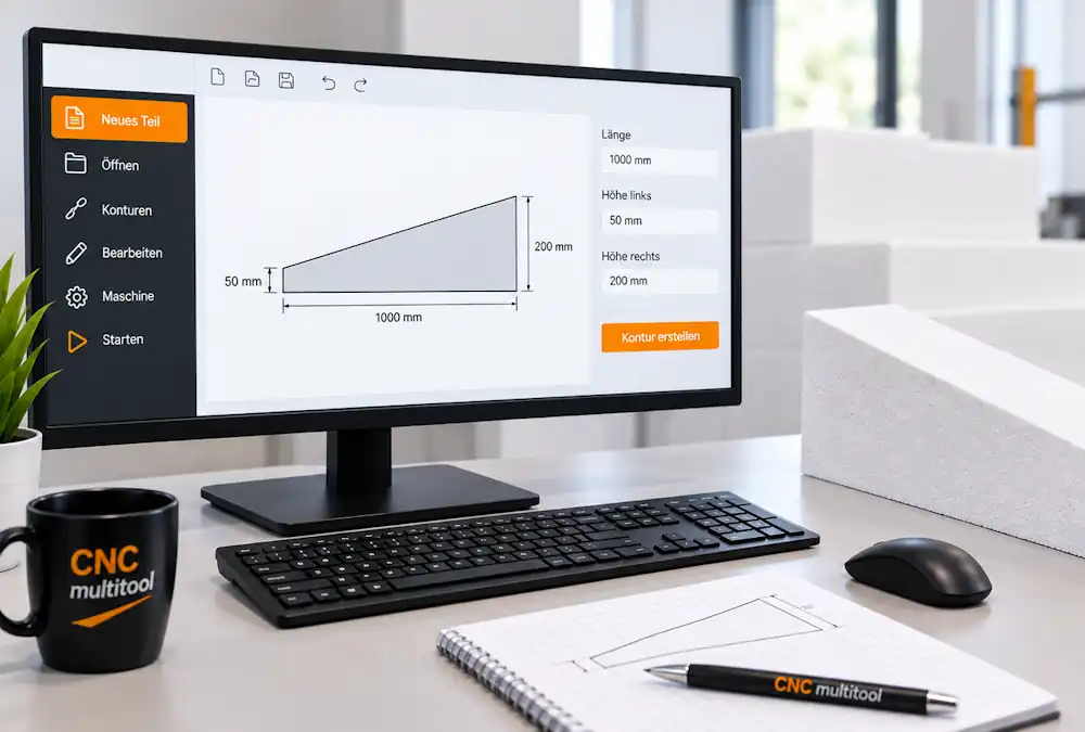 Simple software for producing roof elements from rock wool, PIR, PU and PUR