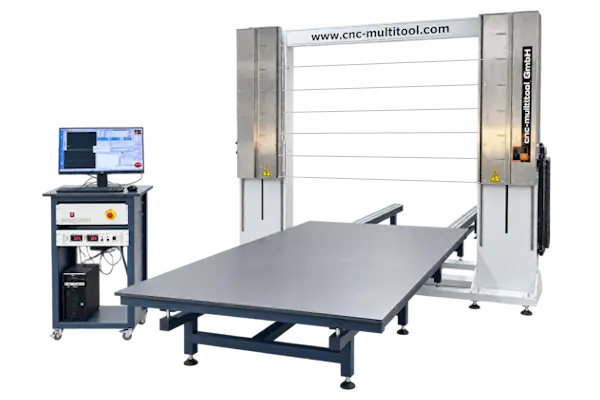 Hot wire Multiwire cutting of EPS packaging