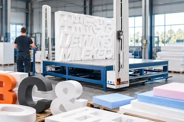Letters and logos from EPS and XPS for advertising and signage