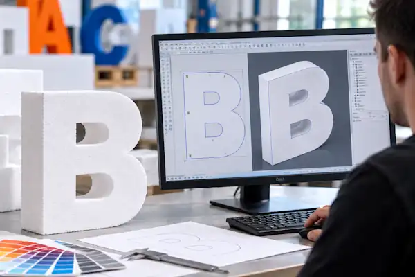 styroCAM Mono for monolithic letters without a pass-through